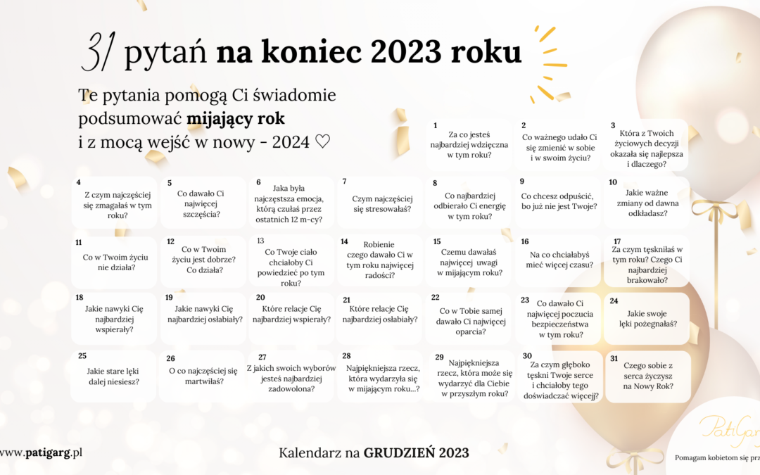 31 pytań na koniec 2023 roku – pobierz kalendarz